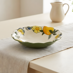 Lemon Pattern Porcelain Plate
